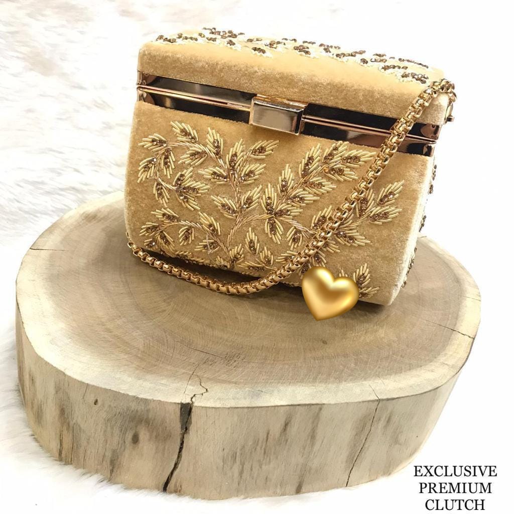 Handmade Clutch Indian Designer Box Potli Pouch Purse Clutch 54553